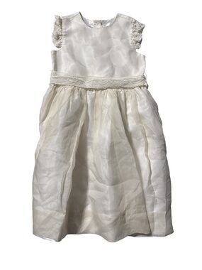 Ivory Lace-Trim Formal Dress for Girls